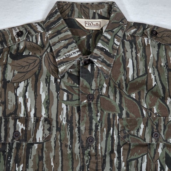 Vintage Walls Realtree Camo 90s Shirt Mens Large Long Sleeve Vtg Hunting USA New - Picture 4 of 11